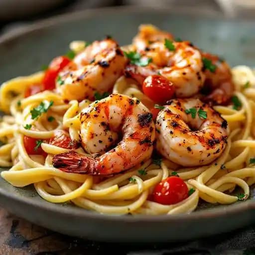 Blackened Shrimp Alfredo