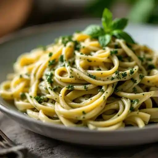 Pesto Pasta recipe served on a plate, by DeGidio's Restaurant & Bar Pesto Pasta recipe served on a plate, by DeGidio's Restaurant & Bar