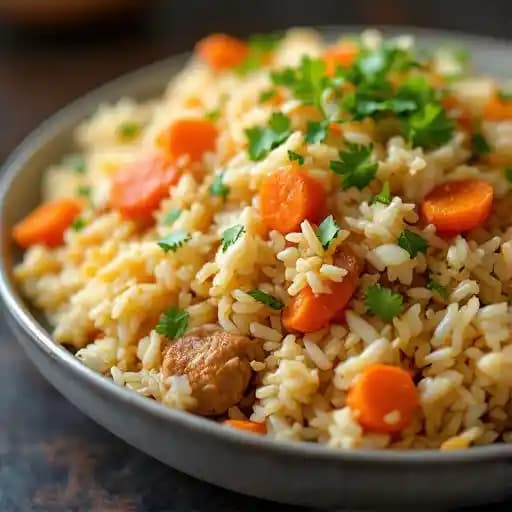 Fried Rice recipe served on a plate, by Kobe Seafood & Steak Fried Rice recipe served on a plate, by Kobe Seafood & Steak