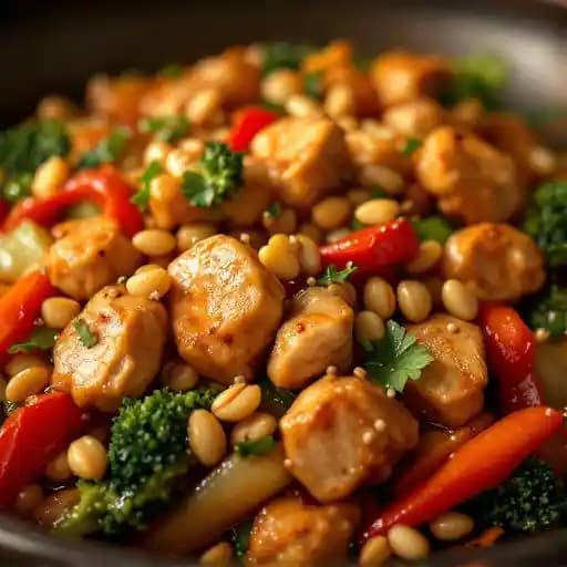 Chicken Cashew Nuts recipe served on a plate, by Best Wok Chicken Cashew Nuts recipe served on a plate, by Best Wok