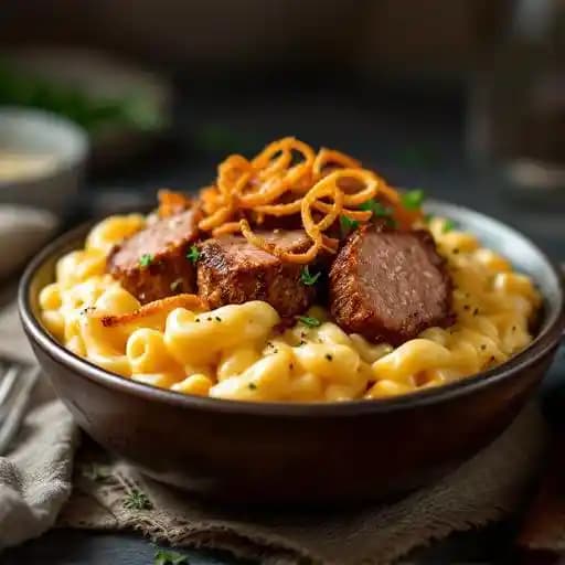 Tenderloin Steak Bites Mac & Cheese
