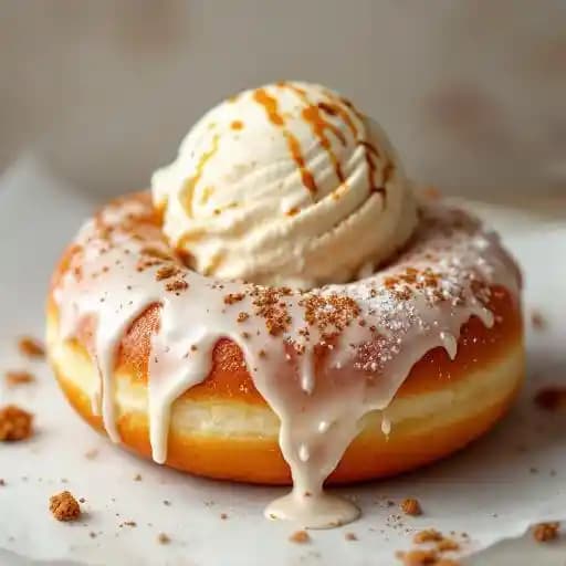 Churro Donut With Ice Cream