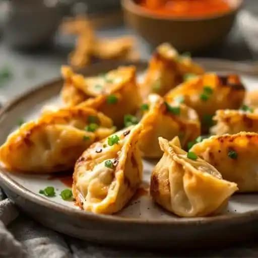 Kung Pao Pot Stickers recipe served on a plate, by Filipino Fusion Kung Pao Pot Stickers recipe served on a plate, by Filipino Fusion