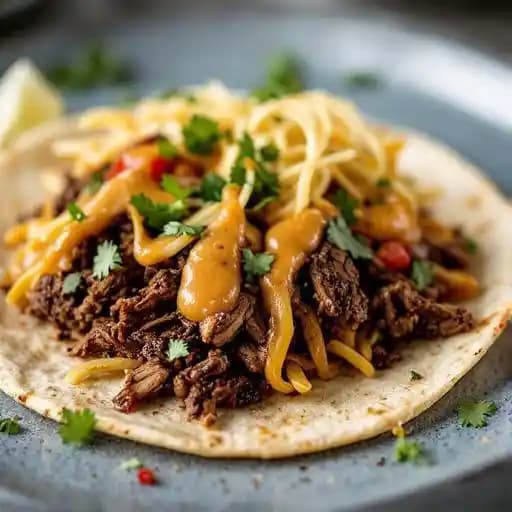 Brisket Tacos recipe served on a plate, by Cafe Alyce / Bar Alyce Brisket Tacos recipe served on a plate, by Cafe Alyce / Bar Alyce