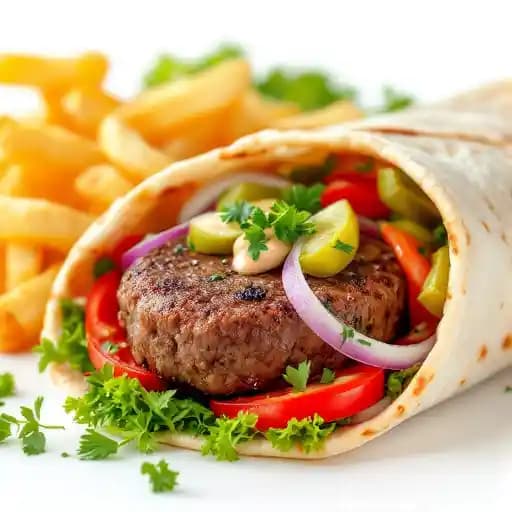 Lamb Kofta Kabab recipe served on a plate, by Uncle Momo Lamb Kofta Kabab recipe served on a plate, by Uncle Momo