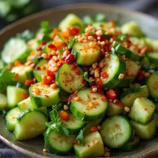 Spicy Miso Cucumber Salad