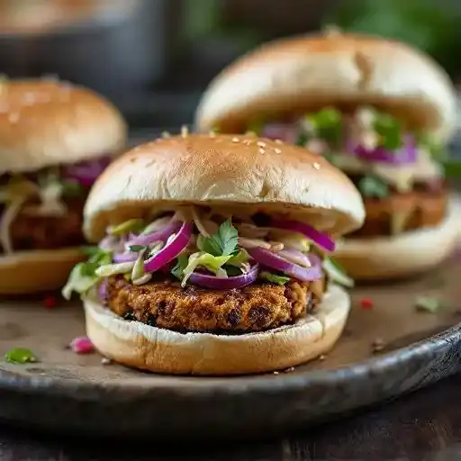 Shanghai Black Bean Croquette Bao Buns