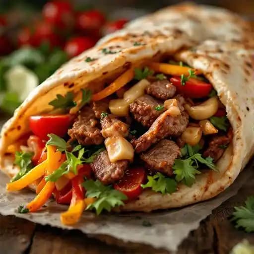 Shawarma Sandwich recipe served on a plate, by Chello Grill Shawarma Sandwich recipe served on a plate, by Chello Grill