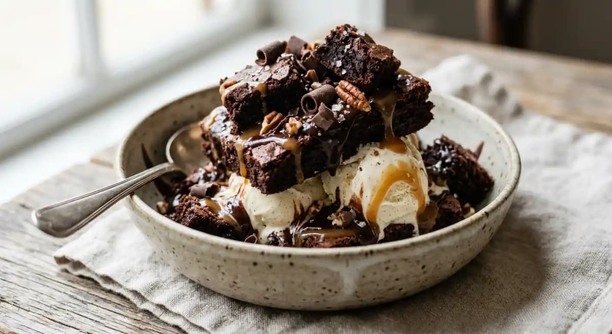 CHOCOLATE BROWNIE EXPLOSION SUNDAE