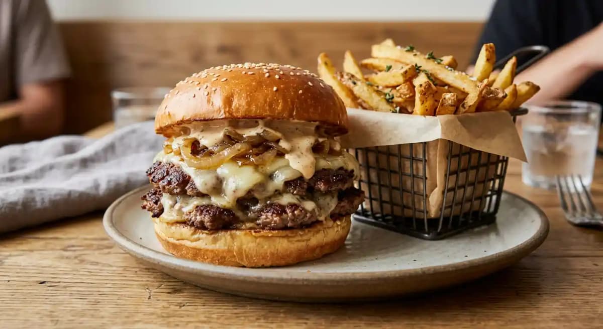 NEW FRENCH ONION SMASHED BURGER