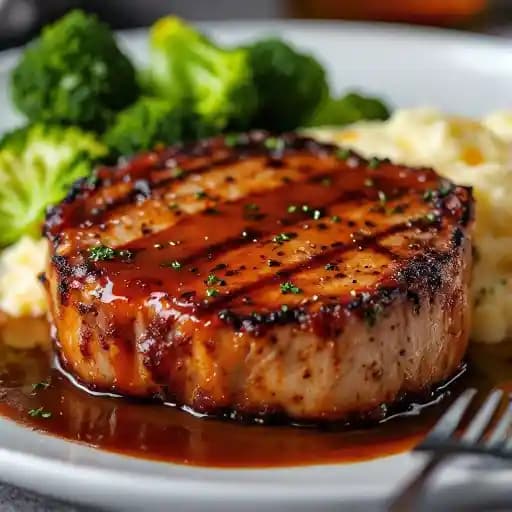NEW HICKORY BOURBON PORK CHOP