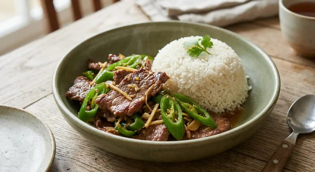 BEEF WITH LONGHORN PEPPERS