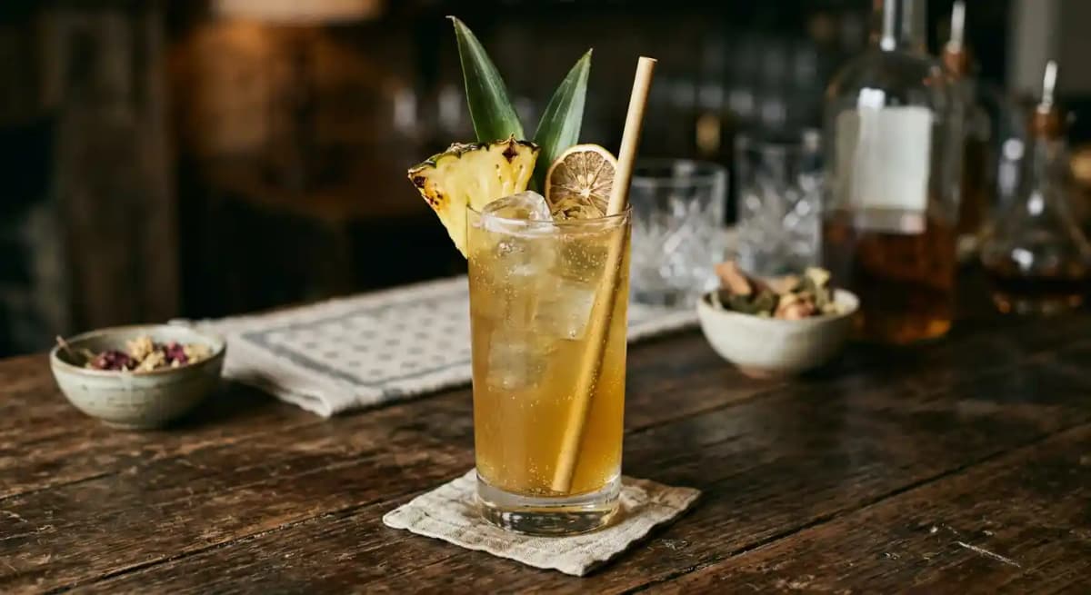 rum pineapple highball