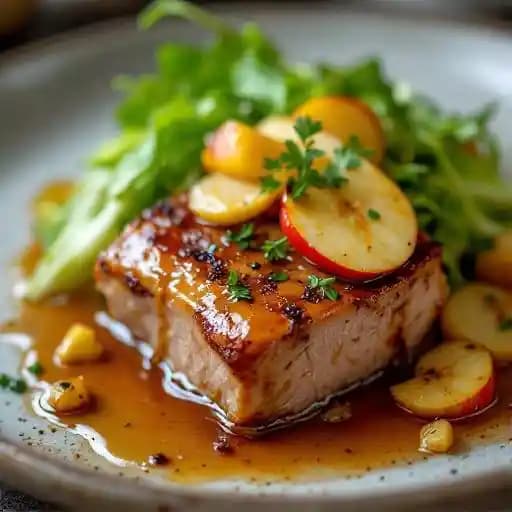 PORK BELLY recipe served on a plate, by Perch PORK BELLY recipe served on a plate, by Perch