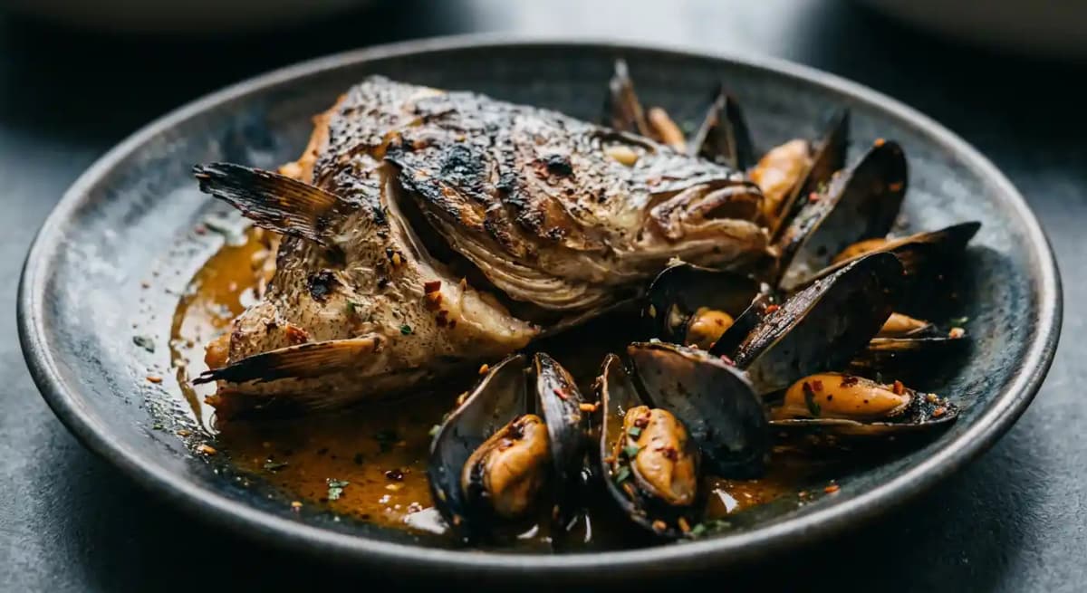 Smoked cod's head