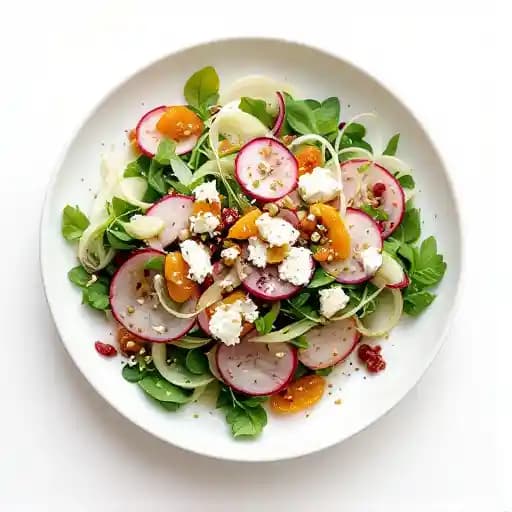 Salad recipe served on a plate, by Juniper Bar and Restaurant Salad recipe served on a plate, by Juniper Bar and Restaurant
