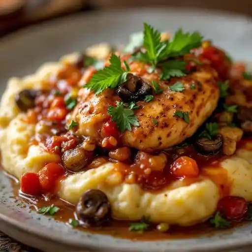 Nona’s Chicken Cacciatore recipe served on a plate, by BellaBrava Bexley - Land O’Lakes Nona’s Chicken Cacciatore recipe served on a plate, by BellaBrava Bexley - Land O’Lakes
