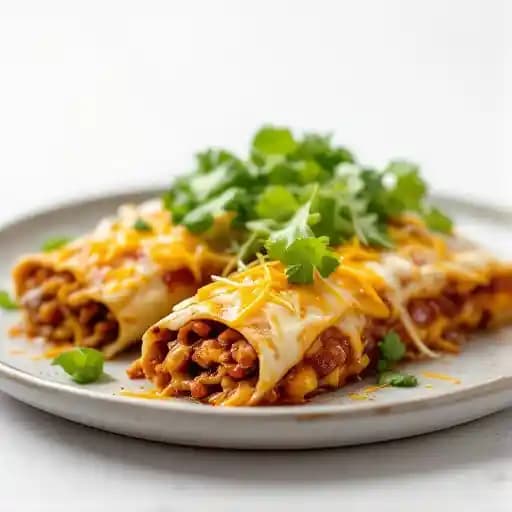 Enchiladas recipe served on a plate, by The Shed Enchiladas recipe served on a plate, by The Shed
