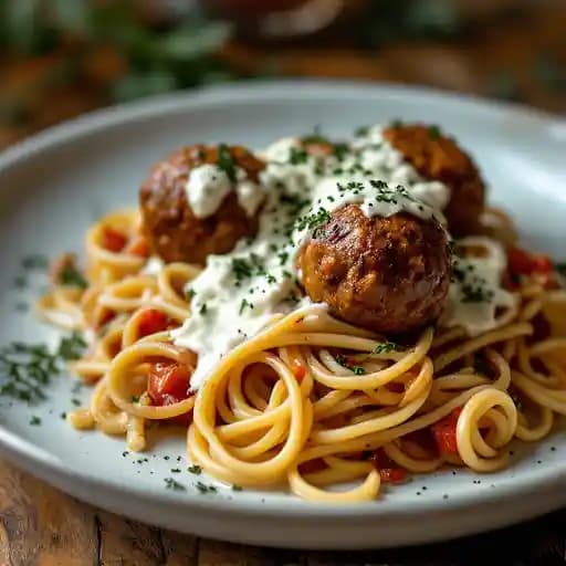 Truffle Spaghetti & Meatballs