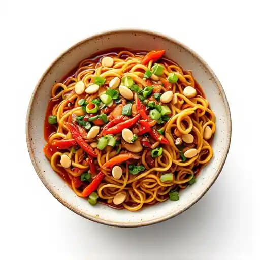 Dan Dan Noodle recipe served on a plate, by Fun noodle bar Dan Dan Noodle recipe served on a plate, by Fun noodle bar