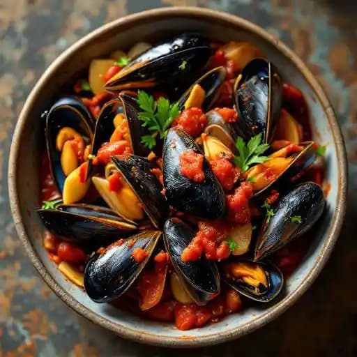 mussels, nduja sausage, fennel & pomodoro