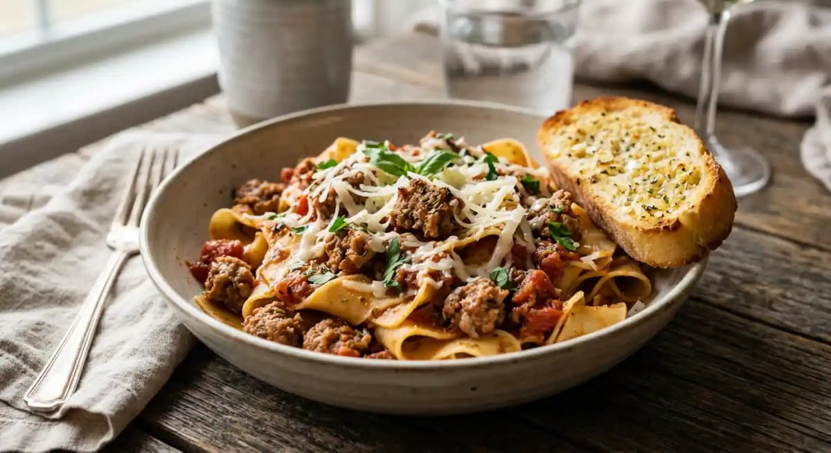 Italian Sausage Pappardelle