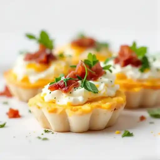 Egg Bites recipe served on a plate, by Oscar's Steakhouse Egg Bites recipe served on a plate, by Oscar's Steakhouse