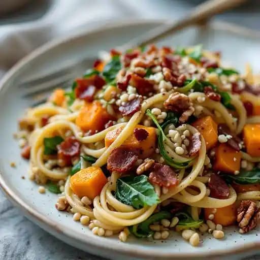 Autumn Orzo recipe served on a plate, by Grand Trunk Pub Autumn Orzo recipe served on a plate, by Grand Trunk Pub