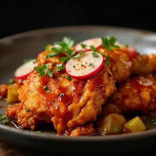 Bang Bang Chicken recipe served on a plate, by JOEY King St Bang Bang Chicken recipe served on a plate, by JOEY King St
