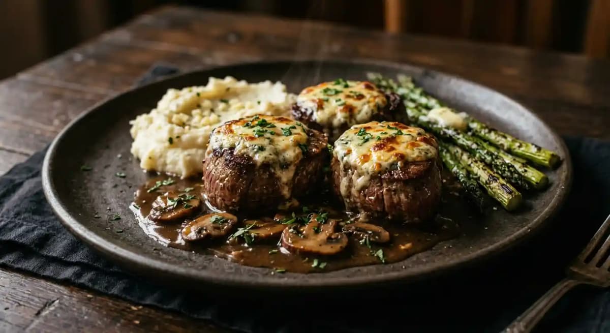 Gorgonzola Crusted Beef Medallions*
