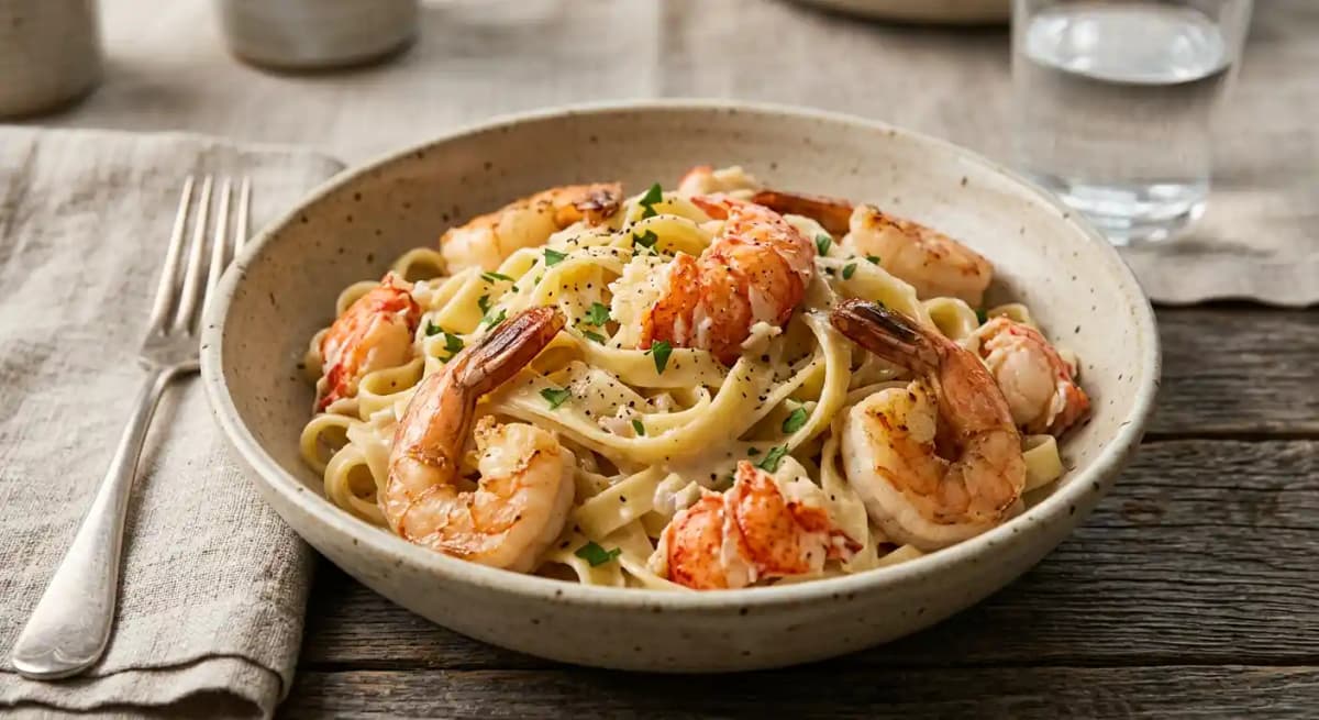 Lobster & Shrimp Fettuccine