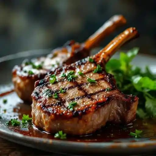 Lamb Chops Scottadito recipe served on a plate, by Le Farfalle Lamb Chops Scottadito recipe served on a plate, by Le Farfalle