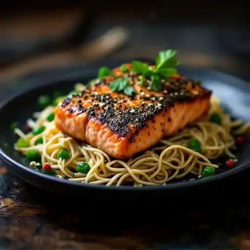 Ora King Salmon recipe served on a plate, by Chandlers Prime Steaks & Fine Seafood Ora King Salmon recipe served on a plate, by Chandlers Prime Steaks & Fine Seafood