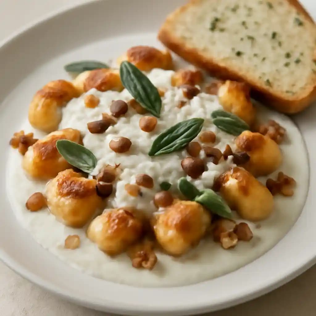 Brown Butter & Sage Gnocchi recipe served on a plate, by Wild River Grille Brown Butter & Sage Gnocchi recipe served on a plate, by Wild River Grille
