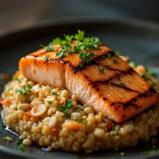 YUZU SALMON recipe served on a plate, by Smith and River YUZU SALMON recipe served on a plate, by Smith and River