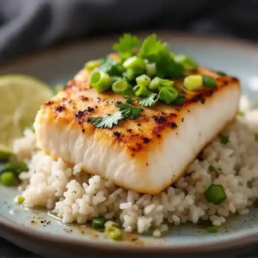 Thai Coconut Cod recipe served on a plate, by Crave Kitchen & Cocktails Thai Coconut Cod recipe served on a plate, by Crave Kitchen & Cocktails