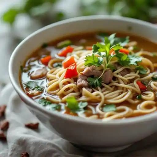 Pho recipe served on a plate, by Hot Spring PHO - Vietnamese Cuisine Pho recipe served on a plate, by Hot Spring PHO - Vietnamese Cuisine