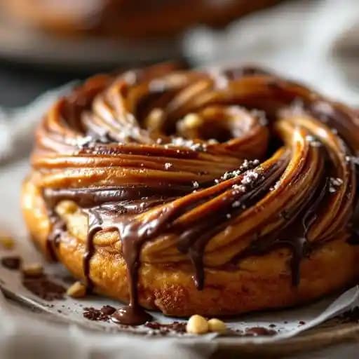 Chocolate Hazelnut Kouign Amann