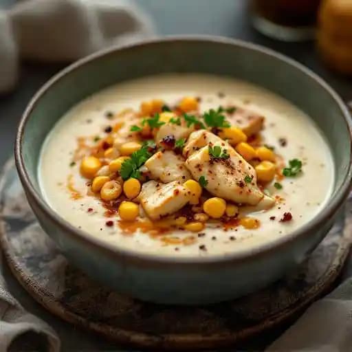 Chowder recipe served on a plate, by Red Fish Blue Fish Chowder recipe served on a plate, by Red Fish Blue Fish