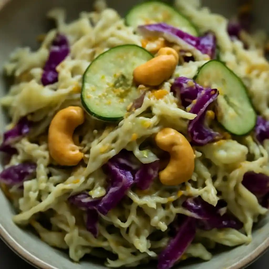 Crunchy Cabbage Salad recipe served on a plate, by Loro Crunchy Cabbage Salad recipe served on a plate, by Loro