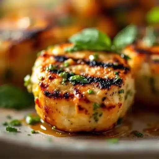 Grilled chix pesto bites recipe served on a plate, by Good Times Grilled chix pesto bites recipe served on a plate, by Good Times