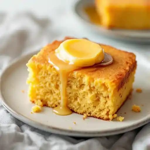 Cornbread recipe served on a plate, by SavannahBlue Cornbread recipe served on a plate, by SavannahBlue