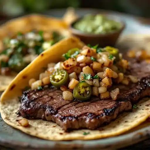 Tijuana Steak recipe served on a plate, by Kid Shelleen's - Trolley Square Tijuana Steak recipe served on a plate, by Kid Shelleen's - Trolley Square