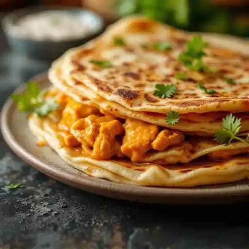 Roti Canai recipe served on a plate, by Bedford Thai Roti Canai recipe served on a plate, by Bedford Thai
