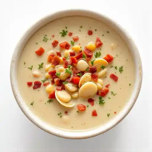 Earls Famous Clam Chowder recipe served on a plate, by Earls Kitchen + Bar - Victoria Earls Famous Clam Chowder recipe served on a plate, by Earls Kitchen + Bar - Victoria
