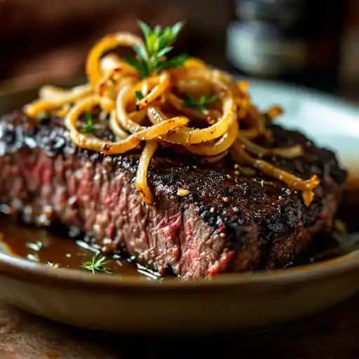 Blackened Prime Rib recipe served on a plate, by Penrose Taphouse & Eatery Blackened Prime Rib recipe served on a plate, by Penrose Taphouse & Eatery