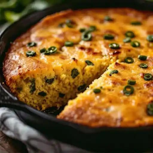 Cast Iron Cornbread recipe served on a plate, by Billy Can Can Cast Iron Cornbread recipe served on a plate, by Billy Can Can