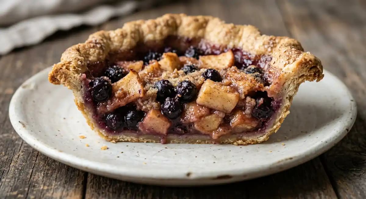 Apple-Huckleberry Open Face Pie