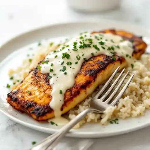 Catfish Lameuse recipe served on a plate, by Half Shell Oyster House Catfish Lameuse recipe served on a plate, by Half Shell Oyster House