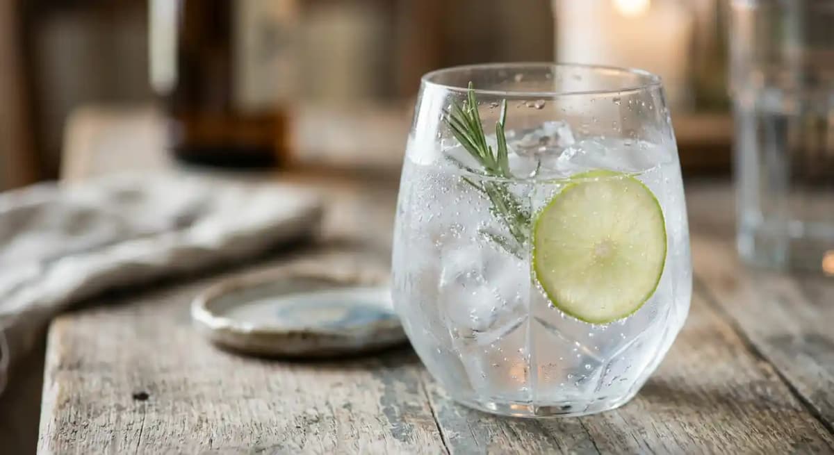 Tanqueray Gin recipe served in a glass, by The Parlay Kitchen + Cocktails Tanqueray Gin recipe served in a glass, by The Parlay Kitchen + Cocktails